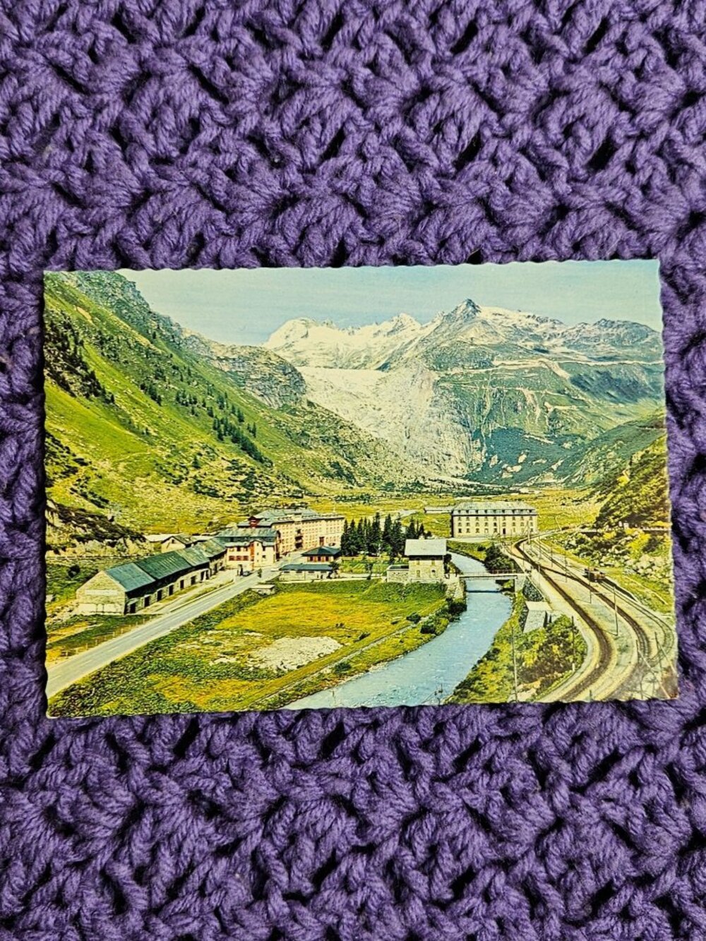 Gletsch with Rhone Glacier Postcard